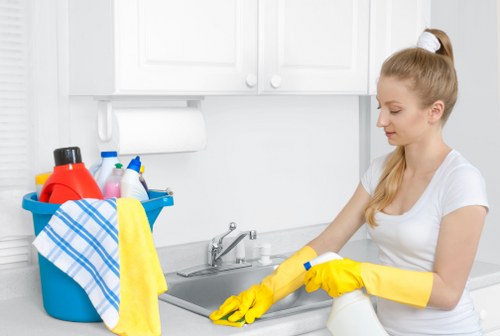Deep carpet cleaning equipment in a busy commercial space
